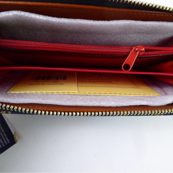 Dooney & Bourke Zip Around Gretta Coated Canvas Wallet Wristlet Leather Trim NWT - Picture 10 of 13